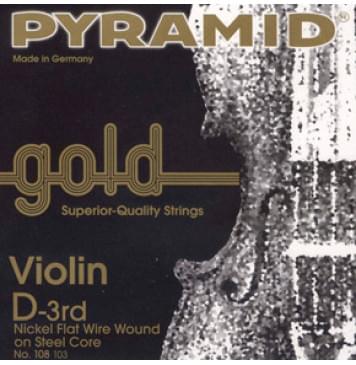 108100 Gold Комплект струн для скрипки 4/4, Pyramid-0