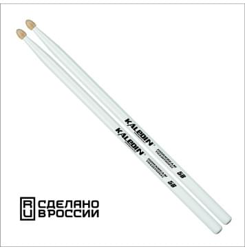 7KLHBW5B 5B Барабанные палочки, граб, деревянный наконечник, белые, Kaledin Drumsticks-0